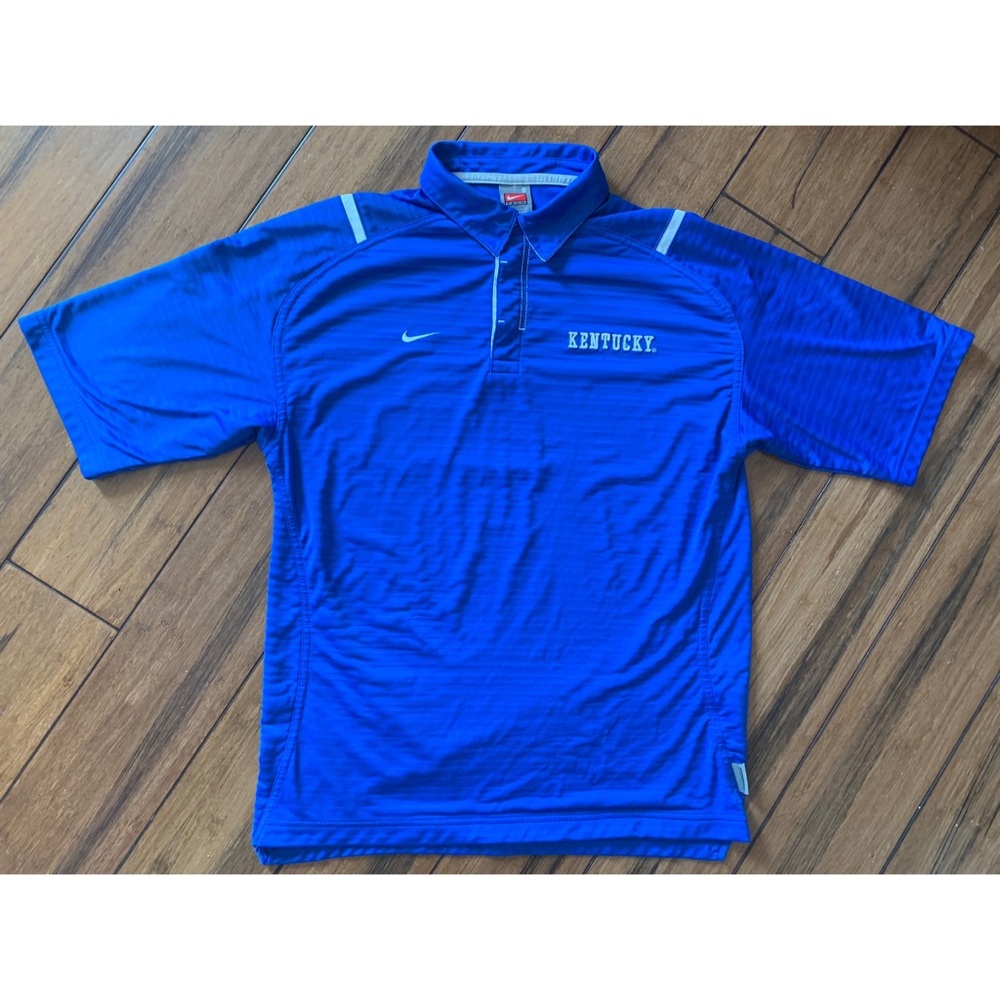 Nike Kentucky Wildcats Polo Shirt Blue Small